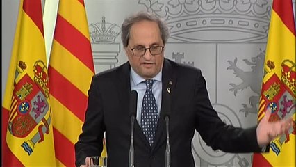 Torra asegura confiar en el Gobierno y señala que no "se levantarán de la mesa"