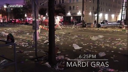Satisfying moment New Orleans goes from Mardi Gras mess to clean streets in less than 2 hours