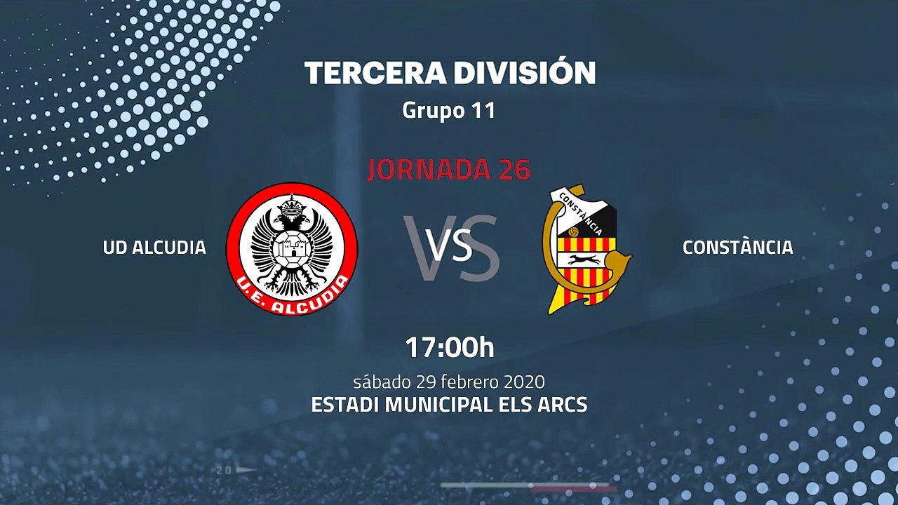 Previa partido entre UD Alcudia y Constància Jornada 26 Tercera División