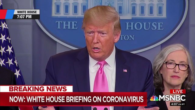 Trump says that the financial markets dropped because of Democrats not coronavirus
