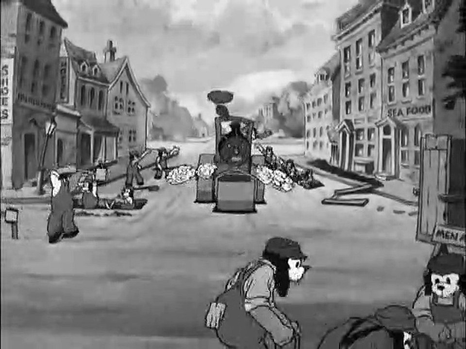 Mickey Mouse, Minnie Mouse - Mickey's Steamroller  (1934)