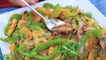Cambodian food - Fried Fish with vegetable - ចៀនត្រីជូរអែម - ម្ហូបខ្មែរ