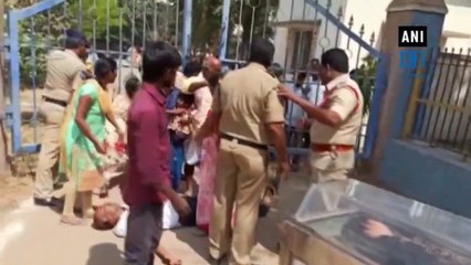 Policeman kicks father of deceased girl who committed suicide in Telangana