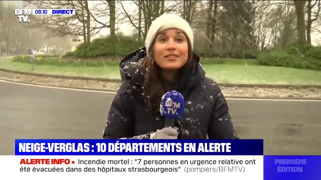 Les premiers flocons de neige tombent à Beauvais