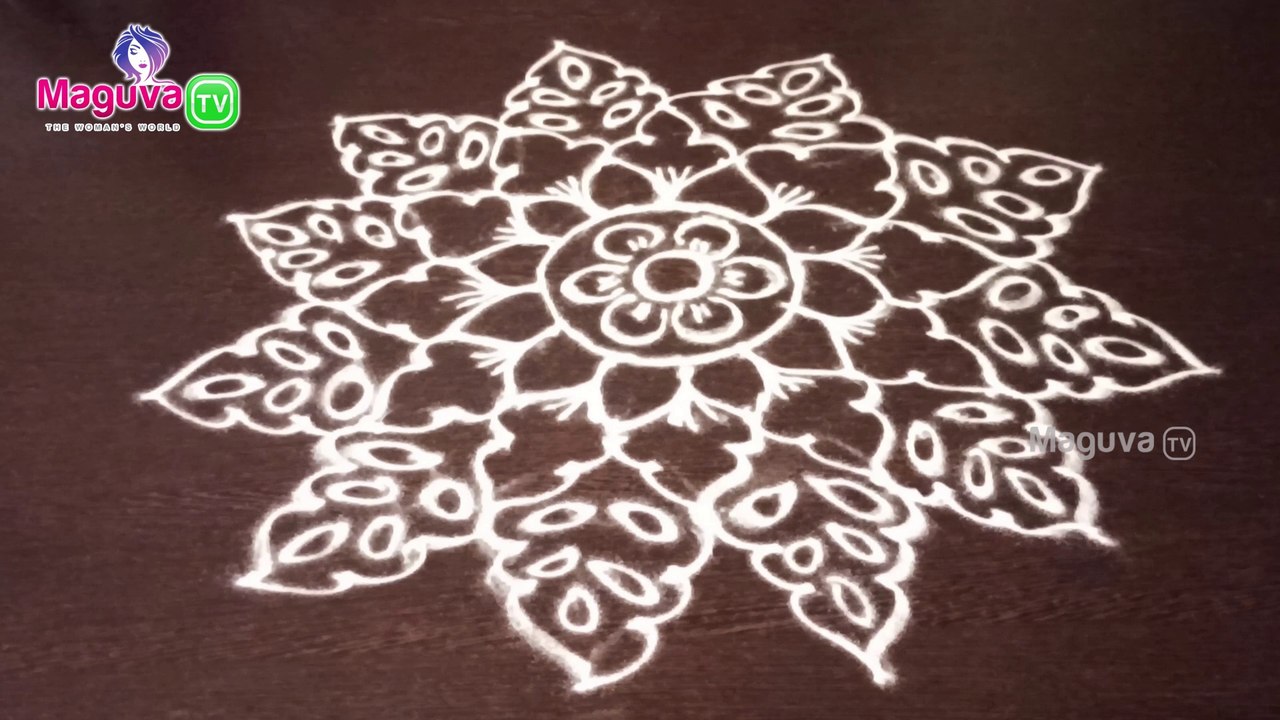 Freehand Rangoli Designs | Easy Freehand kolam Design | Simple ...