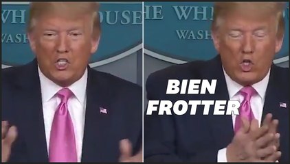 Face au coronavirus, Trump conseille de faire comme lui si quelqu'un éternue: "fuir"