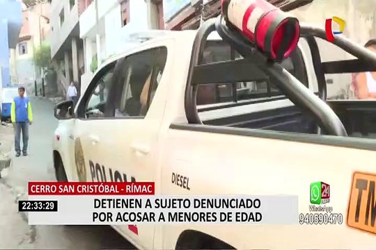 Rímac: detienen a sujeto que acosaba a menores en cerro San Cristóbal
