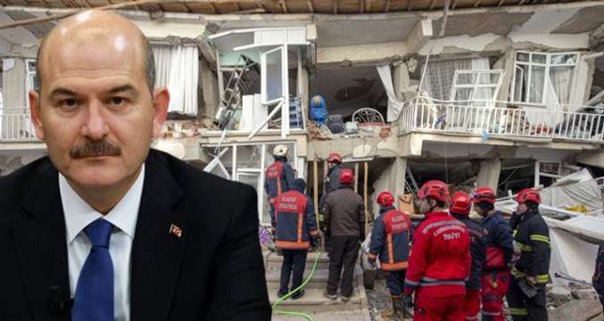 Bakan Soylu: Elazığ ve Malatya depreminin ardından şu ana kadar 460 milyon lira harcama yapıldı
