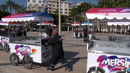 Mersin sahilindeki seyyar satıcılara tek tip kıyafet