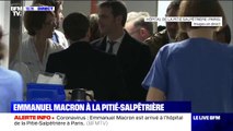 Coronavirus: Emmanuel Macron rencontre les personnels soignants de la Pitié-Salpêtrière