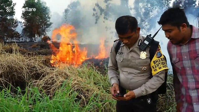 Emergency crews tackle forest and land fires as dry season begins in Indonesia