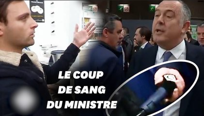Interrogé sur L214, le ministre de l'Agriculture arrache le micro d'un journaliste