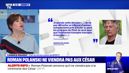 Roman Polanski a annoncé qu'il ne viendra pas à la cérémonie des César