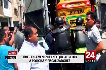 Download Video: Mototaxista extranjero que agredió a serenos en Surco quedó en libertad por error en parte policial