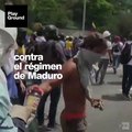 Bombas de excrementos contra Maduro.
