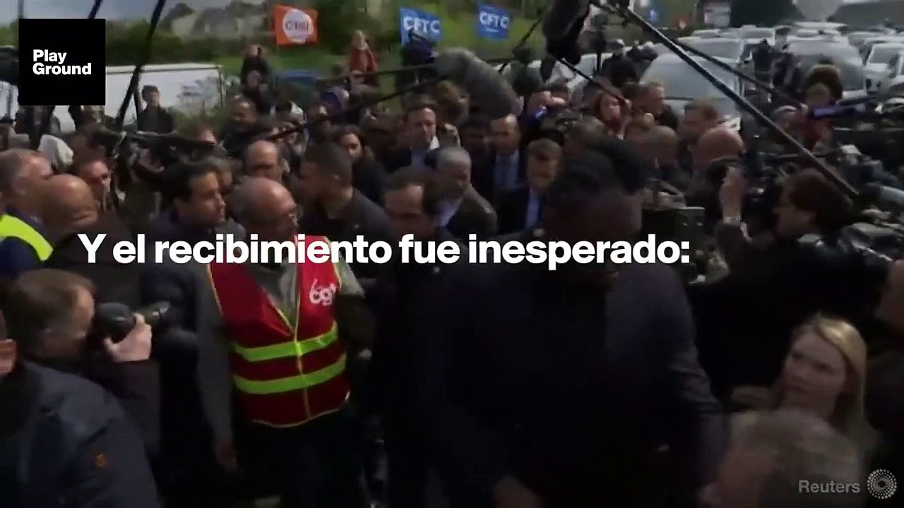 Abucheos para Macron, "selfis" para Le Pen