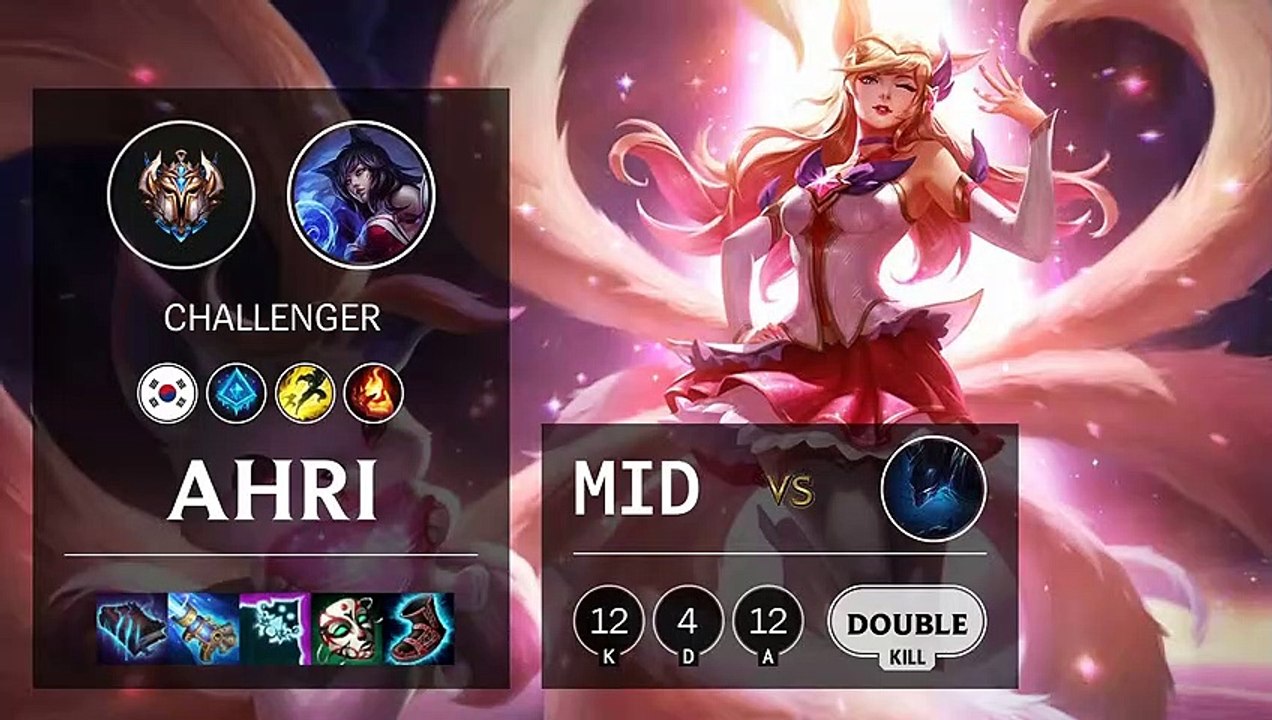 Ahri Mid vs Nocturne - KR Challenger Patch 10.4