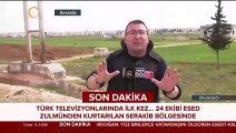 Türk muhabir çekim yaparken Esed'in uçakları bomba yağdırdı