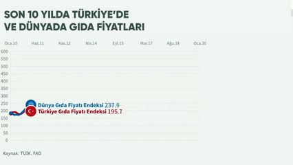 Son 10 yılda Türkiye ve dünyada değişen gıda fiyatları