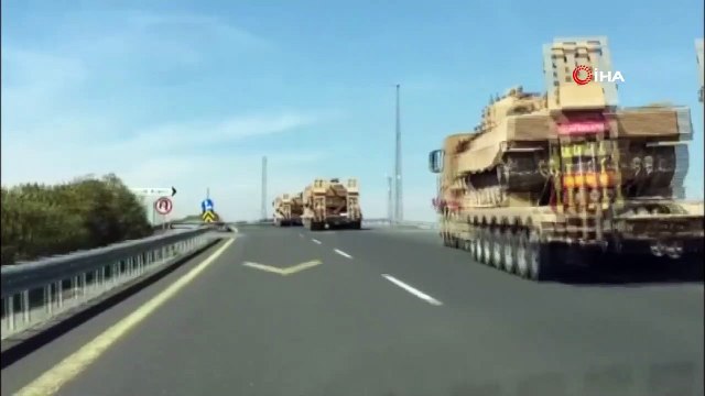Barış Pınarı Harekâtı Bölgesinden İdlib Sınırına Tank Sevkıyatı