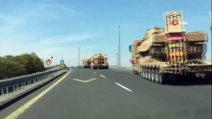 Barış Pınarı Harekâtı Bölgesinden İdlib Sınırına Tank Sevkıyatı