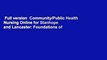 Full version  Community/Public Health Nursing Online for Stanhope and Lancaster: Foundations of