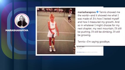 Maria Sharapova dit "goodbye" au tennis