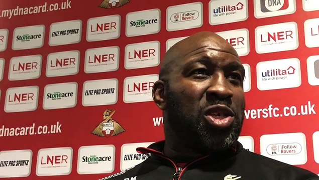 Darren Moore on demanding a reaction from Doncaster Rovers after their defeat at Shrewsbury Town