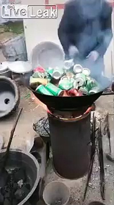 Recyclage de canettes en aluminium dans le jardin !