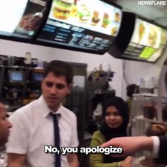 Il devient fou parce que son payement n'a pas marché au restaurant... grosse crise de nerf