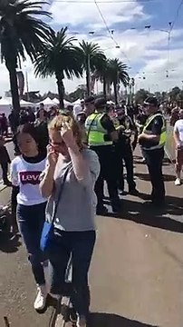 Des mouettes très bizarres viennent voler le sandwich de policiers