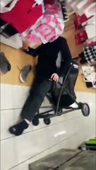 Kid Gets Stuck in Shopping Cart