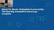 About For Books  Embedded Sustainability: The Next Big Competitive Advantage Complete