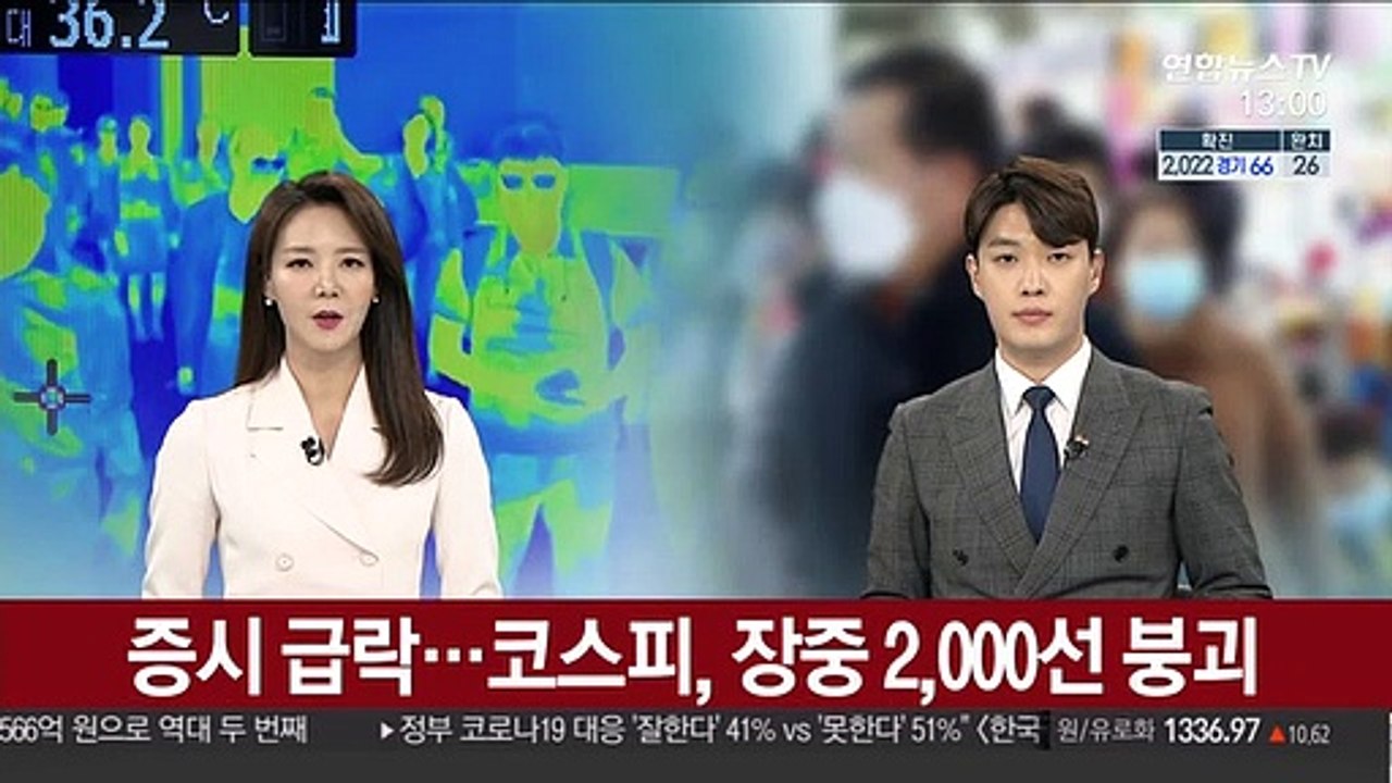 증시 급락…코스피, 장중 2,000선 붕괴
