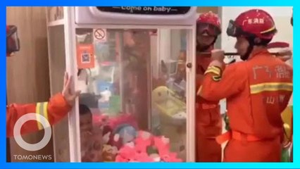 ぬいぐるみ欲しさに…クレーンゲームに閉じ込められた男児 - トモニュース