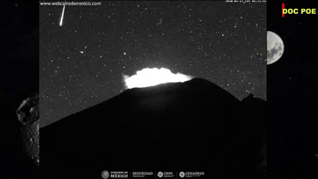 BOLA DE FUEGO ¨METEORITO¨ CAE SOBRE EL POPOCATÉPETL  || 27 DE FEBRERO 2020