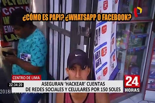 Centro de Lima: estafadores ofrecen 'hackear' cuentas de redes sociales por 150 soles