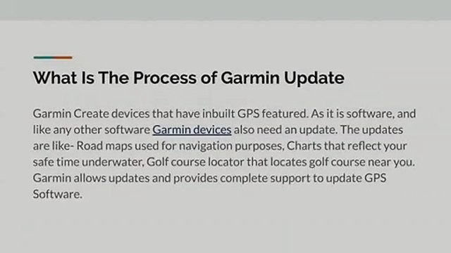 Process of Garmin Update For Maps, GPS Device & Software