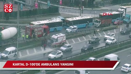 D-100' de ambulans yangını