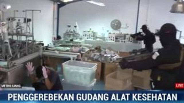 Polda Metro Jaya Gerebek Gudang Produksi Masker Palsu