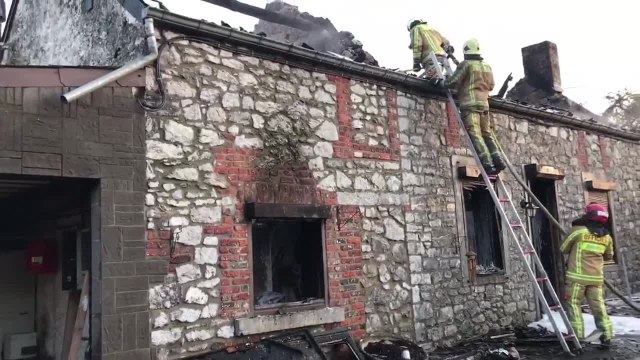 Florennes: incendie à Thy-le-Bauduin (28.02.2020)