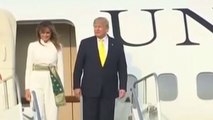 US President Donald Trump, Melania Trump arrive in Agra