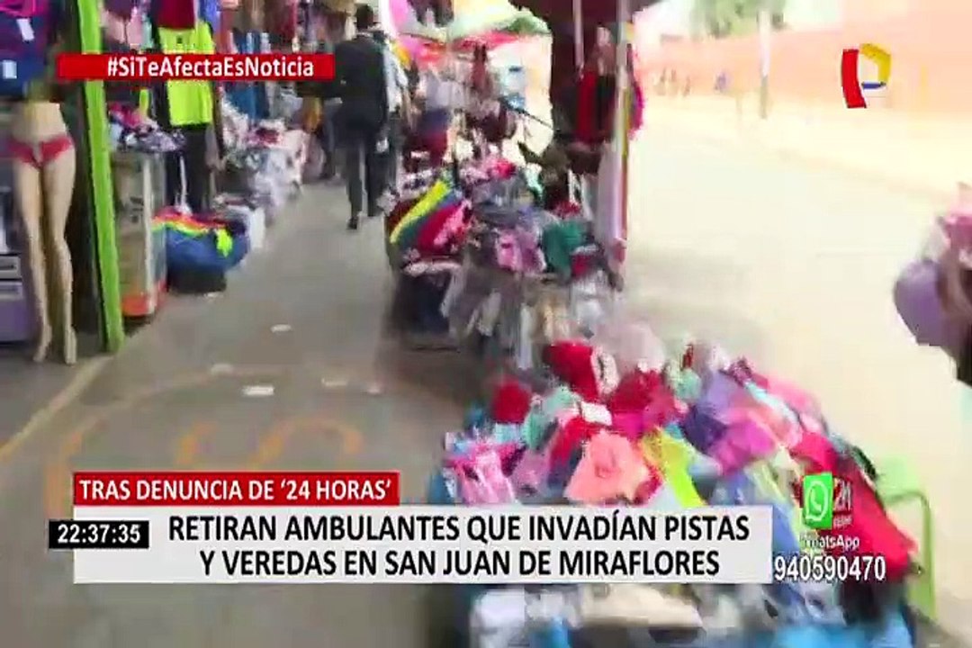 SJM: retiran a ambulantes que habían tomado la Av. San Juan
