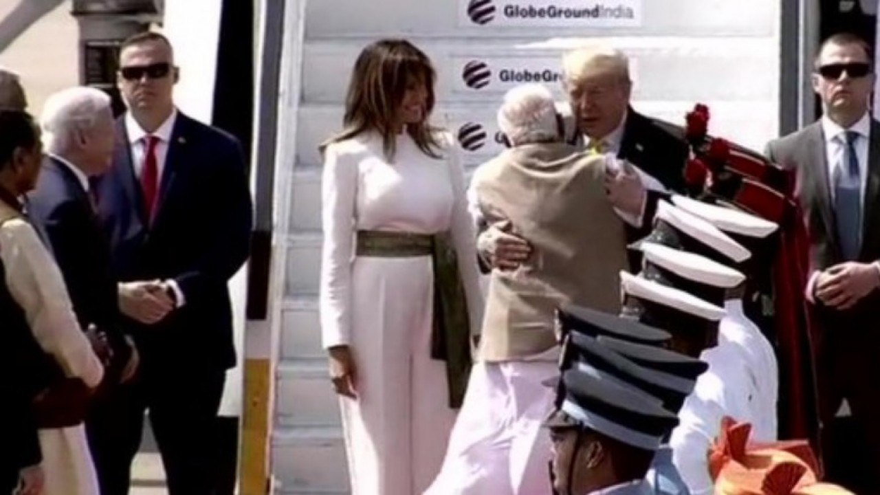 Watch: PM Narendra Modi receives US President D...