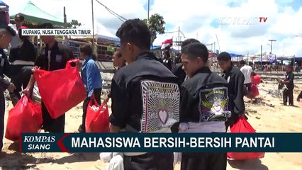 Bersihkan Pantai Sebagai Kegiatan Bakti Sosial Mahasiswa Undana