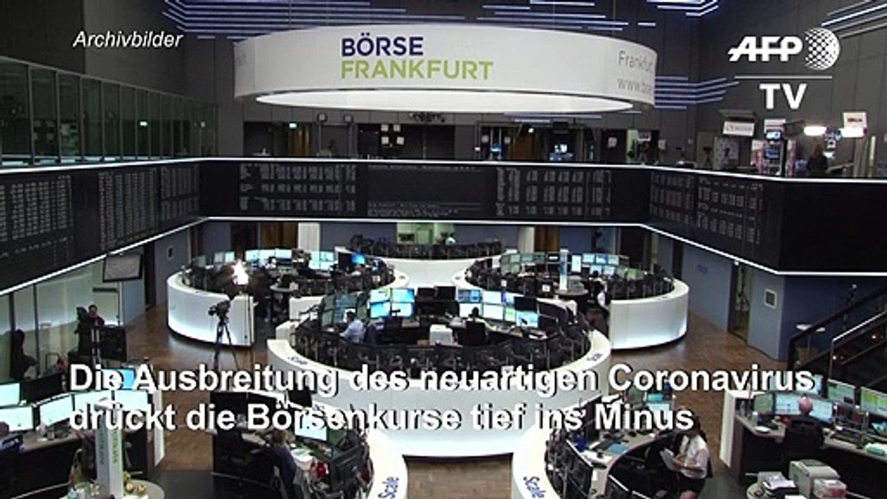 Coronavirus drückt Börsenkurse ins Minus