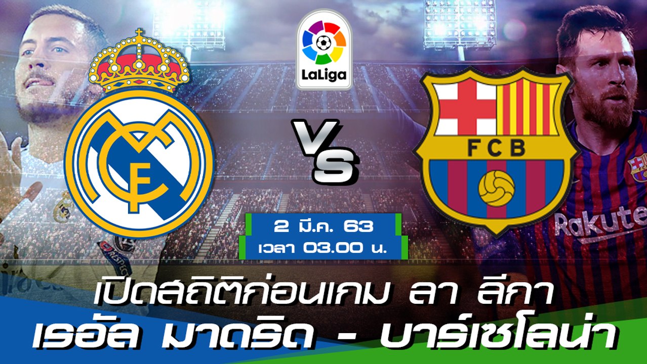 เรอัล มาดริด - บาร์เซโลน่า : เปิดสถิติก่อนเกม ลา ลีกา