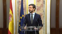 Casado urge a Sánchez a explicar en el Congreso qué negocia con Torra