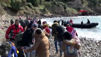 Çanakkale ayvacık'ta göçmenler botlarla yunan adalarına geçmeye çalışıyor