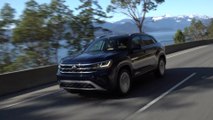 2020 Volkswagen Atlas Cross Sport in Tourmaline Blue Driving Video